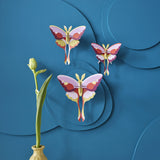 Lilac Comet Butterflies Wall Art, Set of 3, styled in an interior