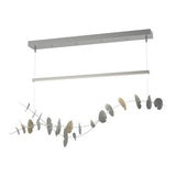 LILY LINEAR SUSPENSION BY HUBBARDTON FORGE, FINISH: VINTAGE PLATINUM, ACCENT: MODERN BRASS, , | CASA DI LUCE LIGHTING