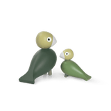 Kay Bojesen Liv & Lykke Bird Pair, Green, H: 3.9" By Kay Bojesen