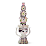 Bjørn Wiinblad Lady with Hat Floor Vase, Plum, H: 39" By Bjorn Wiinblad