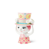 Bjørn Winblad Lady With Hat Vase, Pink/Yellow By Bjorn Wiinblad