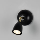 Lainio Wall Light - Polished Brass / Matte black shade