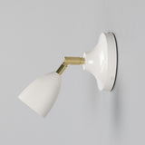 Lainio Wall Light - Polished Brass / white shade