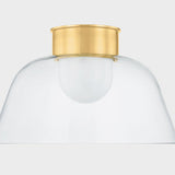 Lakeside Flush Mount Medium Aged Brass By Hudson Valley Front View