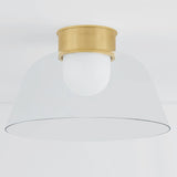 Lakeside Flush Mount Medium Aged Brass By Hudson Valley - Side View