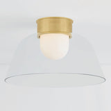 Lakeside Flush Mount Medium Aged Brass By Hudson Valley - With Light