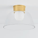 Lakeside Flush Mount Small Aged Brass By Hudson Valley - Side View