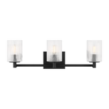 Lando Vanity Light Large Midnight Black By Generation Lighting Front View