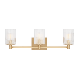 Lando Vanity Light Large Satin Brass By Generation Lighting Front View