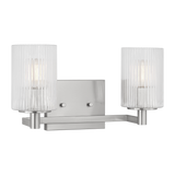 Lando Vanity Light Medium Brushed Steel By Generation Lighting