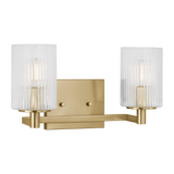 Lando Vanity Light Medium Satin Brass By Generation Lighting