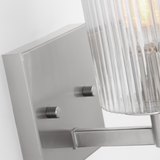 Lando Vanity Light Small Brushed Steel By Generation Lighting Detailed View1