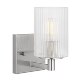 Lando Vanity Light Small Brushed Steel By Generation Lighting