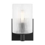 Lando Vanity Light Small Midnight Black By Generation Lighting Front View