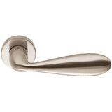 Lara Door Lever in Satin Nickel by Colombo Design
