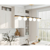 Large Luna Linear Pendant by Accord in Kitchen Area