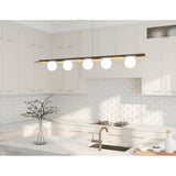 Large Luna Linear Pendant by Accord in Kitchen Area