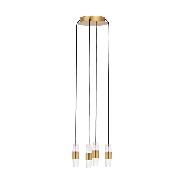 Lassell Chandelier Natural Brass 4 Lights By Visual Comfort Modern