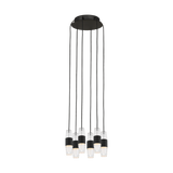 Lassell Chandelier Nightshade Black 6 Lights By Visual Comfort Modern