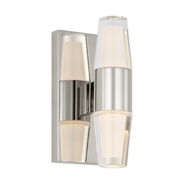 Lassell Wall Sconce Polished Nickel Small With Light By Visual Comfort Modern