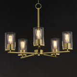 Lateral Chandelier Satin Brass by Maxim Lighting