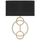 Laurel 2 Light Sconce Vibrant Gold Black By Crystorama - Front View