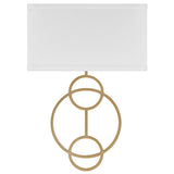 Laurel 2 Light Sconce Vibrant Gold White By Crystorama - Front View