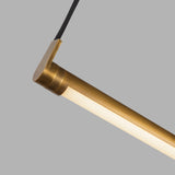 Laurence Linear Suspension Vintage Brass By Kuzco Detailed View