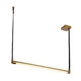 Laurence Linear Suspension Vintage Brass By Kuzco Side View