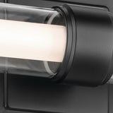 Laurene Clear Glass Vanity Light Large Black By Kichler - Lifestyle View1