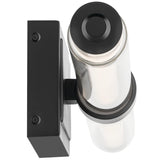 Laurene Clear Glass Vanity Light Large Black By Kichler - Side View