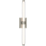 Laurene Clear Glass Vanity Light Large Brushed Nickel By Kichler - Front View
