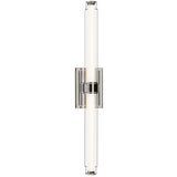 Laurene Clear Glass Vanity Light Large Polished Nickel By Kichler - Front View