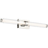 Laurene Clear Glass Vanity Light Large Polished Nickel By Kichler
