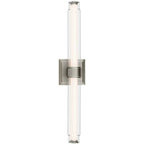 Laurene Clear Glass Vanity Light Medium Brushed Nickel By Kichler - Front View