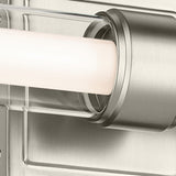 Laurene Clear Glass Vanity Light Medium Brushed Nickel By Kichler - Lifestyle View1