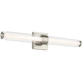 Laurene Clear Glass Vanity Light Medium Brushed Nickel By Kichler
