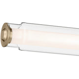 Laurene Clear Glass Vanity Light Medium Champagne Bronze By Kichler - Detailed View