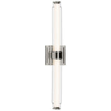 Laurene Clear Glass Vanity Light Medium Polished Nickel By Kichler - Front View