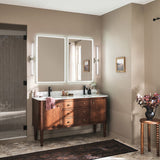 Laurene Clear Glass Vanity Light Medium Polished Nickel By Kichler - Lifestyle View2