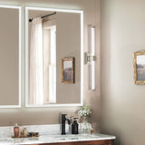 Laurene Clear Glass Vanity Light Medium Polished Nickel By Kichler - Lifestyle View