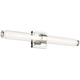 Laurene Clear Glass Vanity Light Medium Polished Nickel By Kichler