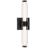 Laurene Clear Glass Vanity Light Small Black By Kichler - Front View