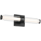 Laurene Clear Glass Vanity Light Small Black By Kichler