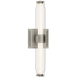Laurene Clear Glass Vanity Light Small Brushed Nickel By Kichler - Front View