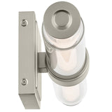 Laurene Clear Glass Vanity Light Small Brushed Nickel By Kichler - Side View