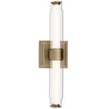 Laurene Clear Glass Vanity Light Small Champagne Bronze By Kichler - Front View