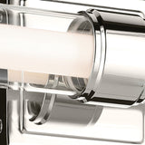 Laurene Clear Glass Vanity Light Small Polished Nickel By Kichler - Detailed View