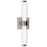 Laurene Clear Glass Vanity Light Small Polished Nickel By Kichler - Front View