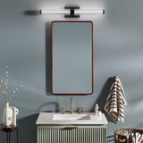 Laurene Clue Fluted Glass Vanity Light Large Black By Kichler - Lifestyle View2